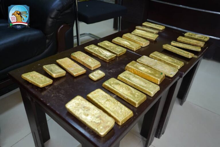 جهاز المخابرات العامة يضبط 44.9 كيلو جراماً من الذهب المهرب بكسلا