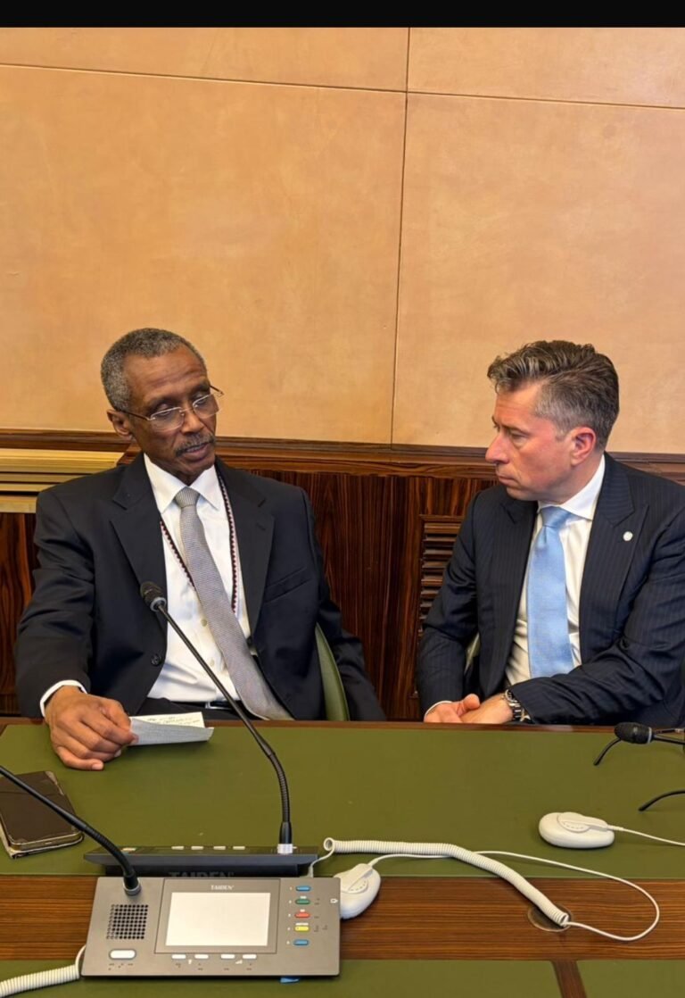 مندوب السودان الدائم بجنيف يلتقي وكيل الأمين العام للشئون الإنسانية  .